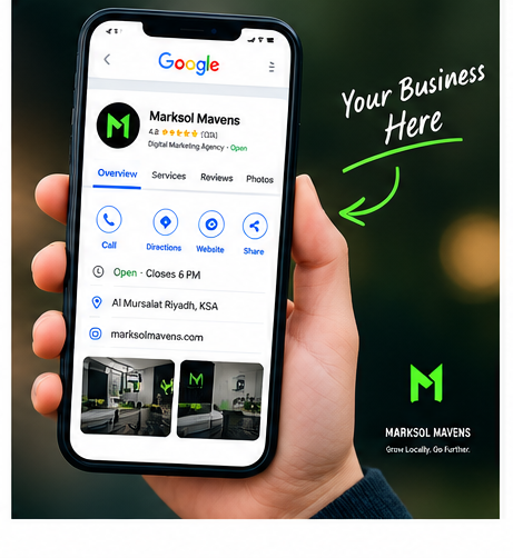 Google Business Profile displayed on a mobile phone for local search