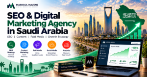 SEO and digital marketing agency in Saudi Arabia offering SEO, content marketing, paid media, social media and growth strategy