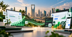 Social media advertising in Saudi Arabia with paid social platforms, audience targeting, campaign analytics and digital growth in Riyadh