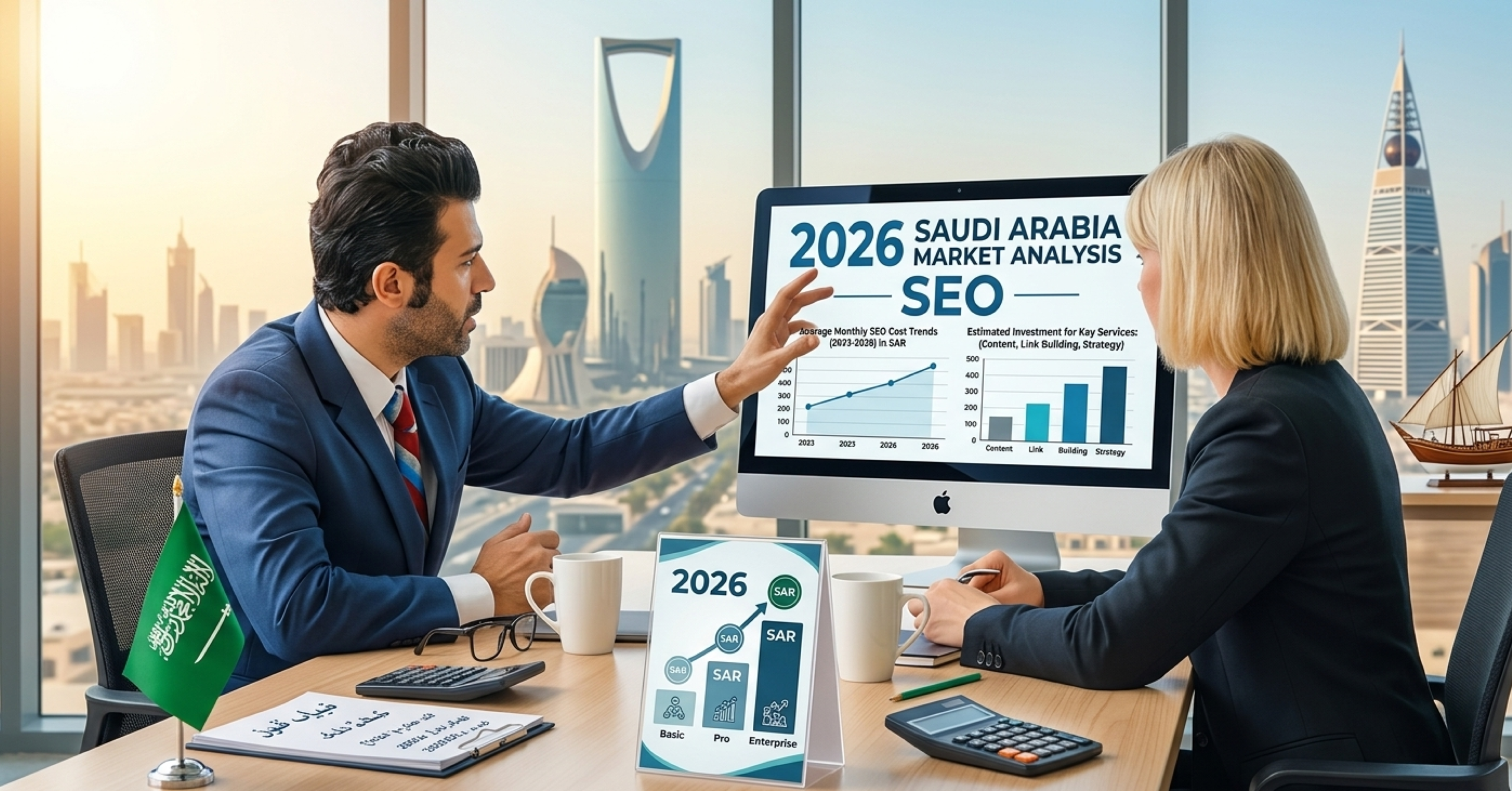 SEO cost in Saudi Arabia in 2026 with SEO pricing, monthly investment, service packages and market analysis in Riyadh